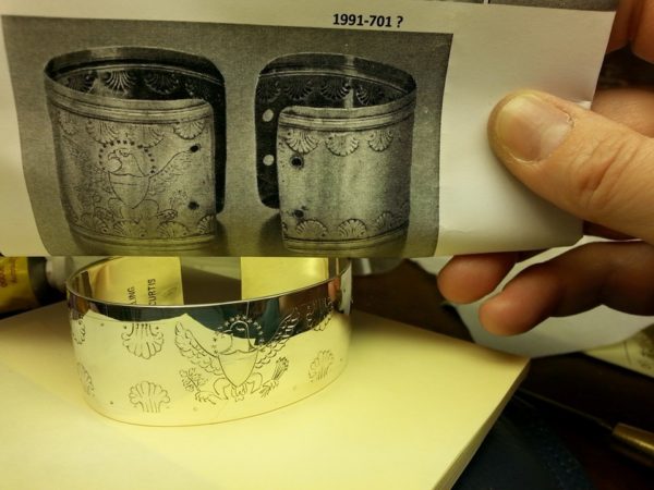 How one old object was replicated in a modern hand engraving