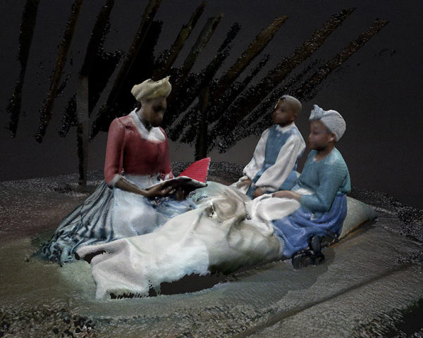 3D scan of costumed interpreters portraying life in Carter House attic