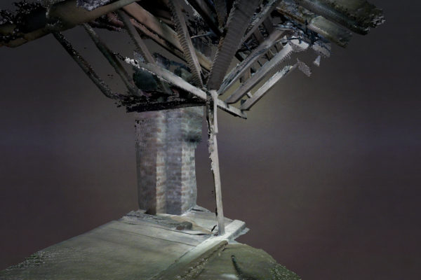 3-D scans of the Robert Carter House attic made by Researh fellow Brian Emery