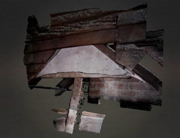 3-D scans of the Robert Carter House attic made by Researh fellow Brian Emery