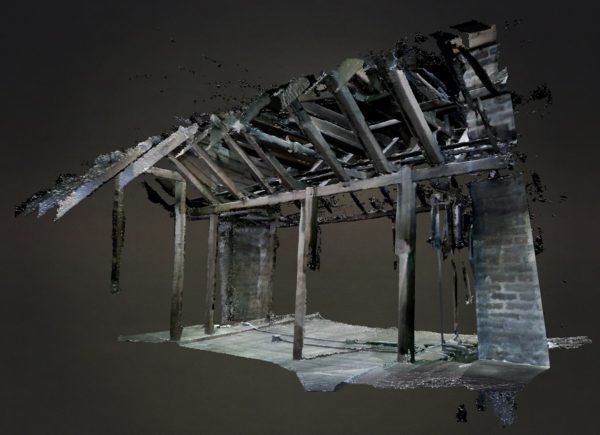 3-D scans of the Robert Carter House attic made by Researh fellow Brian Emery