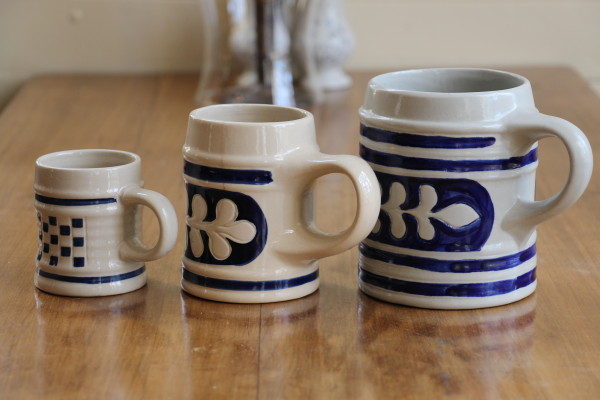 salt glazed mugs