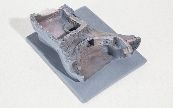 A 3-D print of ancient space in American Southwest by research fellow Brian Emery