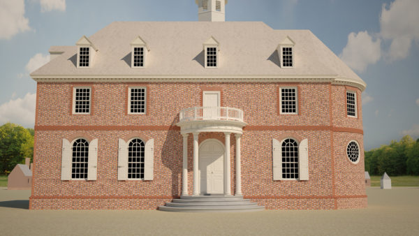 Williamsburg's first Capitol as it looked in 1705