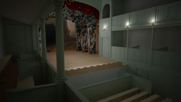 The Old Theatre - Interior - 1770 Virtual Williamsburg