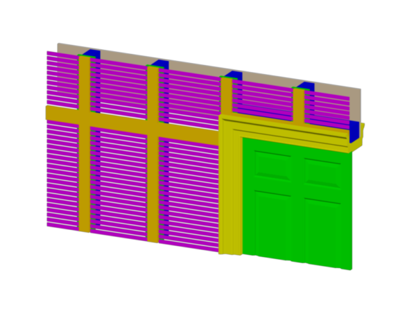 AutoCAD illustration by Sierra Dorschutz for Carter House wall project