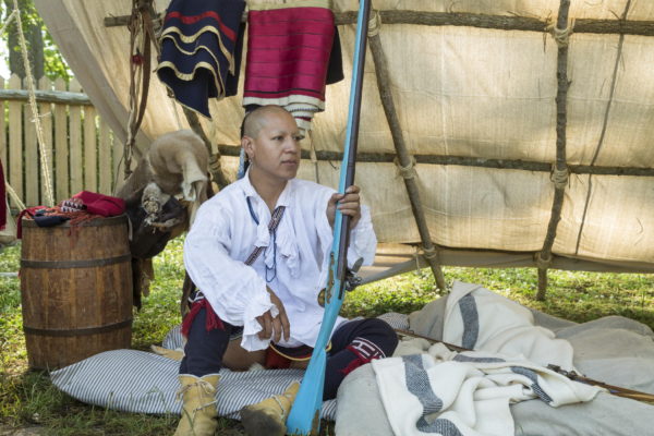 Kody at Indian encampment