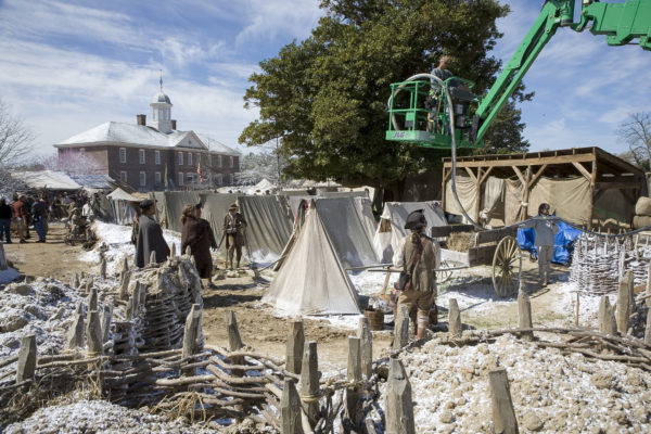 “John Adams” miniseries on Thursday morning, March 29, 2007 on the grounds in front of the Public Hospital and The Museums of Colonial Williamsburg. The outdoor scene at the Public Hospital depicts the Continental Army encamped on Harvard Yard during a visit by John Adams. Based on David McCullough's Pulitzer Prize-winning biography, the HBO miniseries "John Adams" stars Paul Giamatti as the second U.S. president and Laura Linney as Abigail Adams. David Morse plays George Washington.