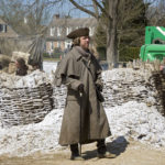 Paul Giamatti in foreground “John Adams” miniseries on Thursday morning, March 29 on the grounds in front of the Public Hospital and The Museums of Colonial Williamsburg. The outdoor scene at the Public Hospital depicts the Continental Army encamped on Harvard Yard during a visit by John Adams. Based on David McCullough's Pulitzer Prize-winning biography, the HBO miniseries "John Adams" stars Paul Giamatti as the second U.S. president and Laura Linney as Abigail Adams. David Morse plays George Washington.