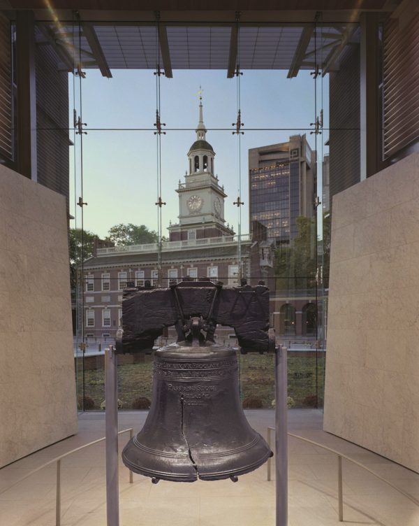 The Liberty Bell in the Liberty Bell Center. Courtesy Independence National Historical Park.