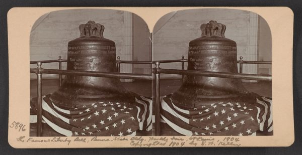 The famous Liberty Bell, Penna State Bldg., World's Fair, St. Louis, 1904. Library of Congress Prints and Photographs Division.