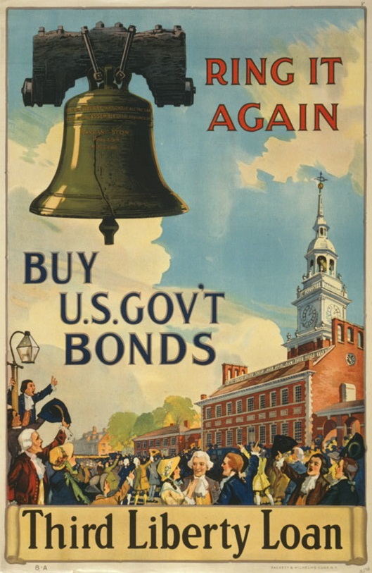 Liberty Bell war bonds ad 1917. Library of Congress, LC-USZC4-8886