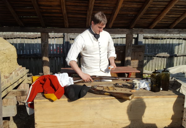 A captured Scottish soldier at the Armoury March 2015