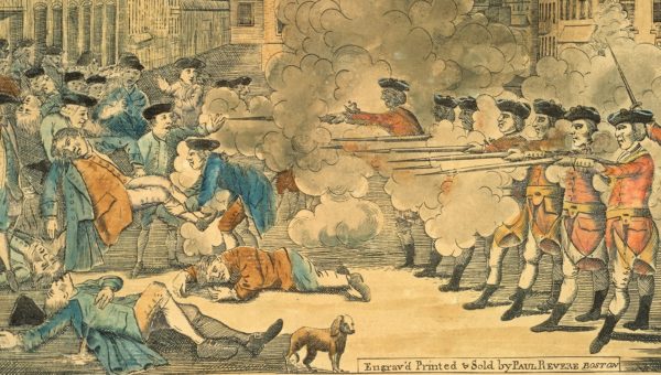 Detail from The Bloody Massacre Perpetrated in King Street . . . by Paul Revere (1770). The Colonial Williamsburg Foundation.