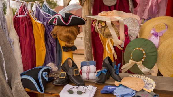 Costume accessories available at garden party pop-up store