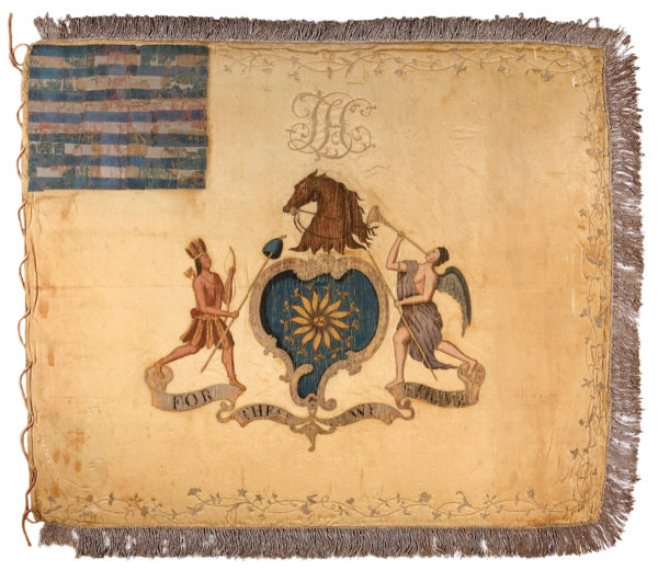 Flag of the Philadelphia Light Horse, now the First Troop Philadelphia City Cavalry (ca. 1775). Photo by John Bansemer 2011.