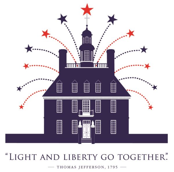 Light and Liberty logo for 4th of July 2017