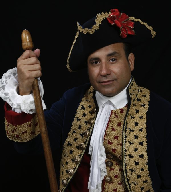 Chaz Mena as Bernardo de Gálvez; ; Revolutionary in Residence Spring 2017